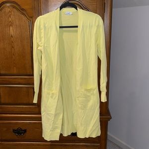Yellow cardigan